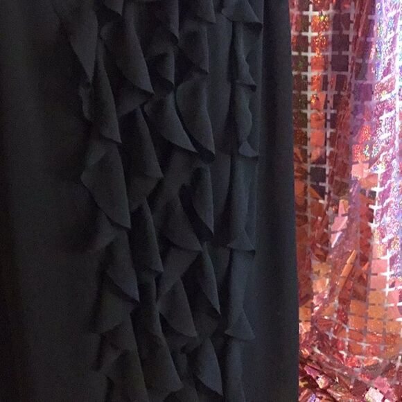 LANE BRYANT black dress with ruffled front, sleeveless, size 20 - Picture 4 of 13